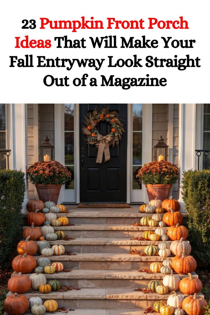 23 Pumpkin Front Porch Ideas That Will Make Your Fall Entryway Look Straight Out of a Magazine