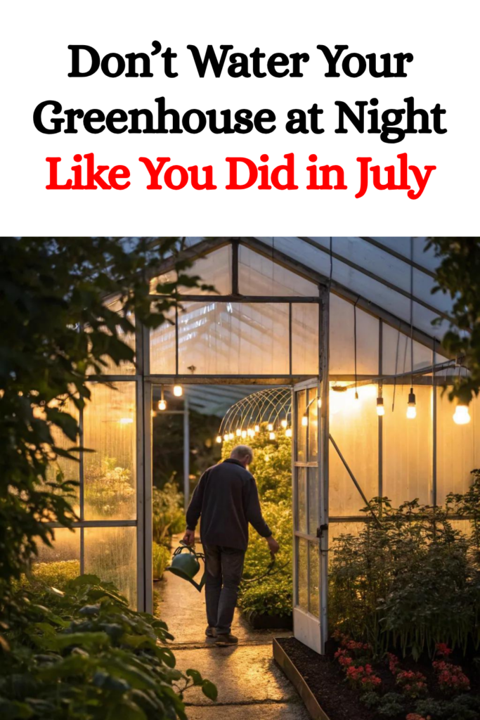 Don’t Water Your Greenhouse at Night Like You Did in July